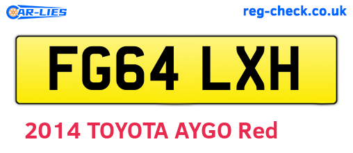 FG64LXH are the vehicle registration plates.