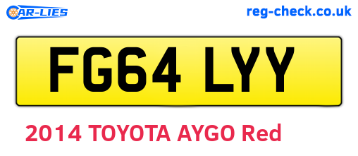 FG64LYY are the vehicle registration plates.
