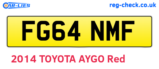 FG64NMF are the vehicle registration plates.