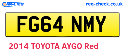 FG64NMY are the vehicle registration plates.