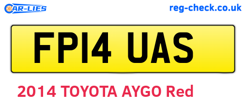FP14UAS are the vehicle registration plates.