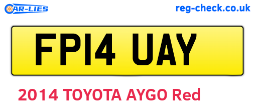 FP14UAY are the vehicle registration plates.