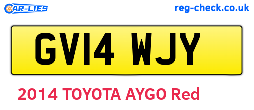 GV14WJY are the vehicle registration plates.