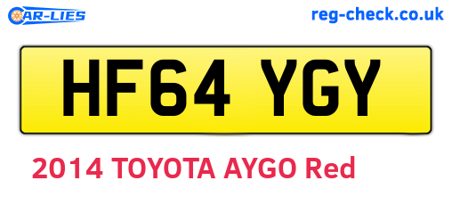 HF64YGY are the vehicle registration plates.