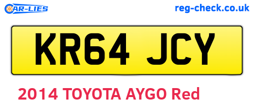 KR64JCY are the vehicle registration plates.
