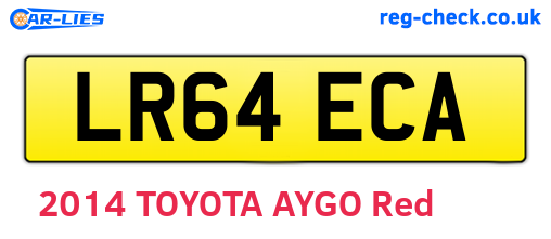 LR64ECA are the vehicle registration plates.