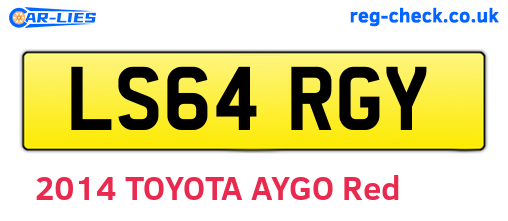 LS64RGY are the vehicle registration plates.