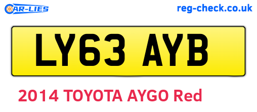 LY63AYB are the vehicle registration plates.