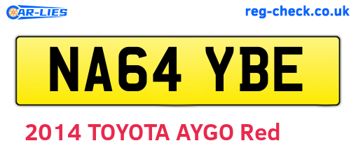 NA64YBE are the vehicle registration plates.