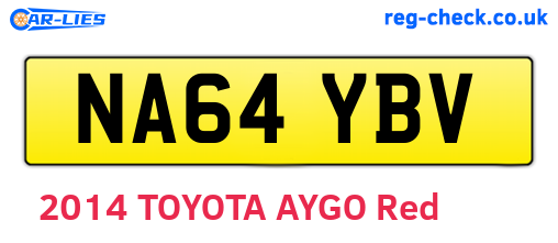 NA64YBV are the vehicle registration plates.