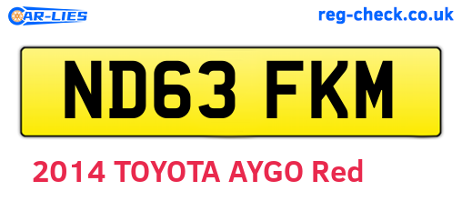 ND63FKM are the vehicle registration plates.