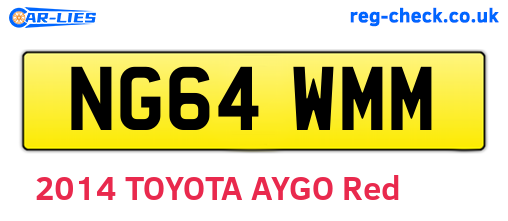 NG64WMM are the vehicle registration plates.