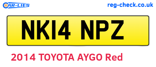 NK14NPZ are the vehicle registration plates.