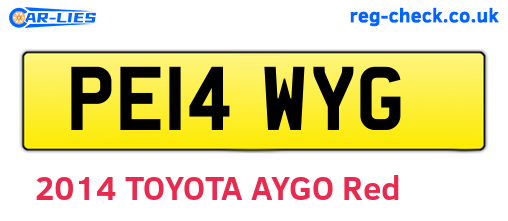 PE14WYG are the vehicle registration plates.
