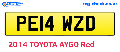 PE14WZD are the vehicle registration plates.
