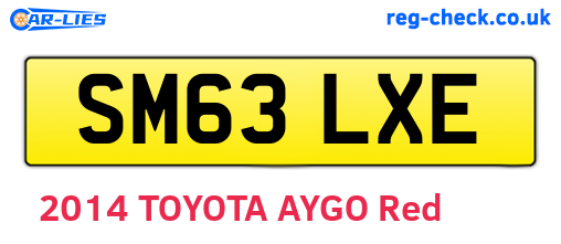 SM63LXE are the vehicle registration plates.
