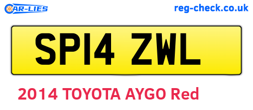 SP14ZWL are the vehicle registration plates.