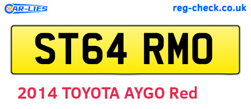 ST64RMO are the vehicle registration plates.