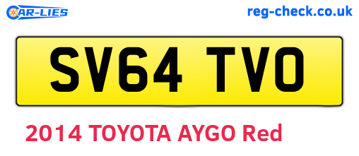 SV64TVO are the vehicle registration plates.