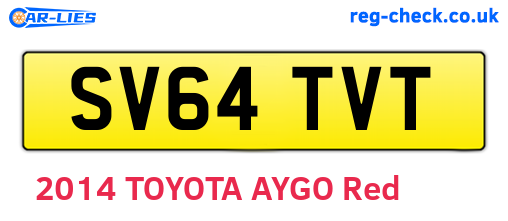 SV64TVT are the vehicle registration plates.