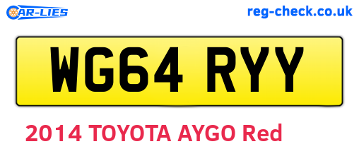 WG64RYY are the vehicle registration plates.
