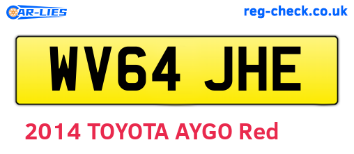 WV64JHE are the vehicle registration plates.
