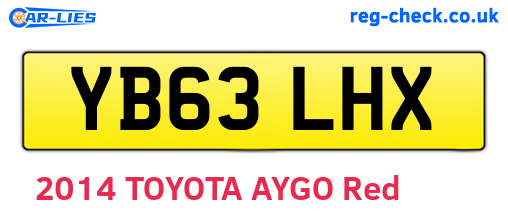 YB63LHX are the vehicle registration plates.