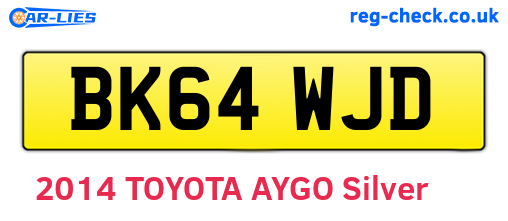 BK64WJD are the vehicle registration plates.
