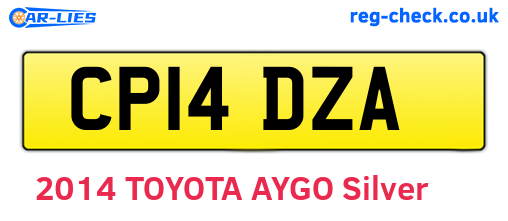CP14DZA are the vehicle registration plates.