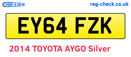 EY64FZK are the vehicle registration plates.