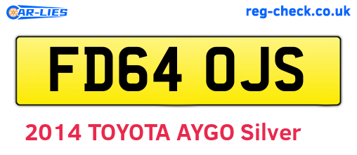 FD64OJS are the vehicle registration plates.