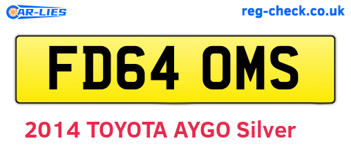 FD64OMS are the vehicle registration plates.