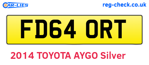 FD64ORT are the vehicle registration plates.