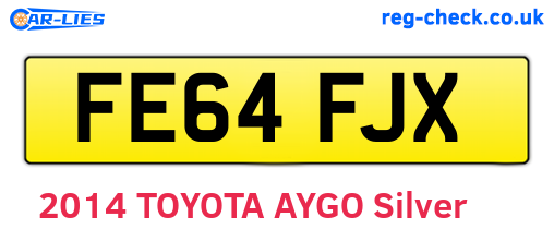 FE64FJX are the vehicle registration plates.