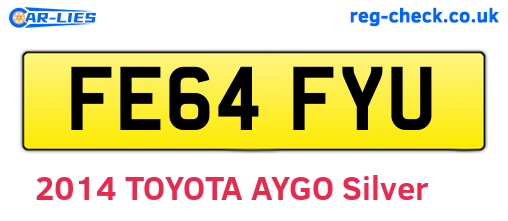 FE64FYU are the vehicle registration plates.