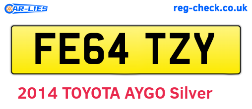 FE64TZY are the vehicle registration plates.
