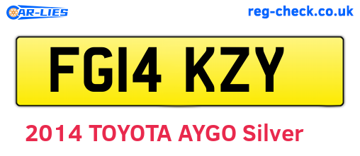 FG14KZY are the vehicle registration plates.