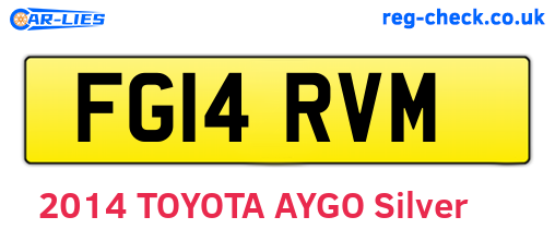 FG14RVM are the vehicle registration plates.