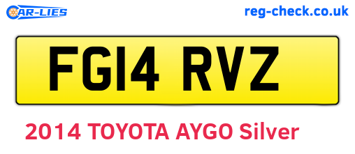 FG14RVZ are the vehicle registration plates.