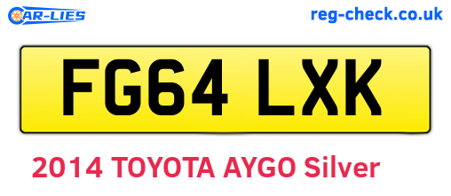 FG64LXK are the vehicle registration plates.