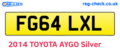 FG64LXL are the vehicle registration plates.