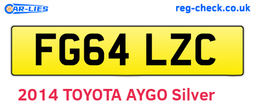 FG64LZC are the vehicle registration plates.