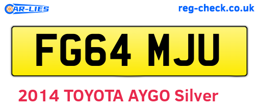 FG64MJU are the vehicle registration plates.