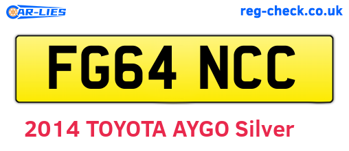 FG64NCC are the vehicle registration plates.
