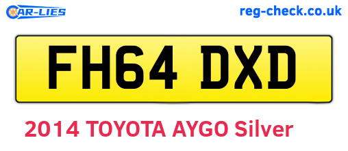 FH64DXD are the vehicle registration plates.