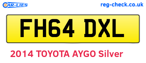 FH64DXL are the vehicle registration plates.