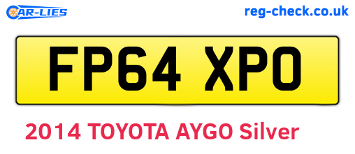 FP64XPO are the vehicle registration plates.