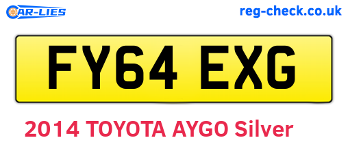 FY64EXG are the vehicle registration plates.