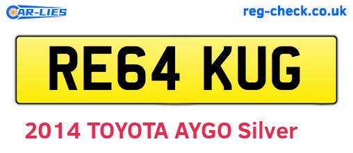 RE64KUG are the vehicle registration plates.