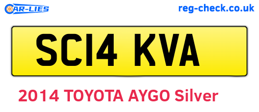 SC14KVA are the vehicle registration plates.